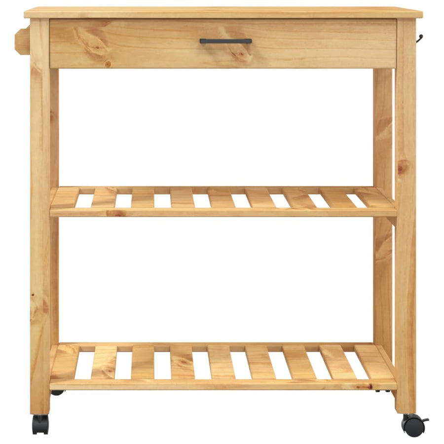 Keukentrolley Monza Massief Grenenhout 84 x 40 x 90 cm Bruin