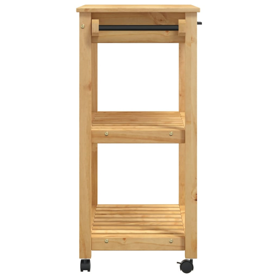 Keukentrolley Monza Massief Grenenhout 84 x 40 x 90 cm Bruin