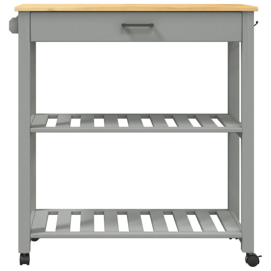 Keukentrolley Monza Massief Grenenhout 84 x 40 x 90 cm Grijs