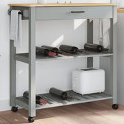Keukentrolley 84x40x88,5 cm massief grenenhout