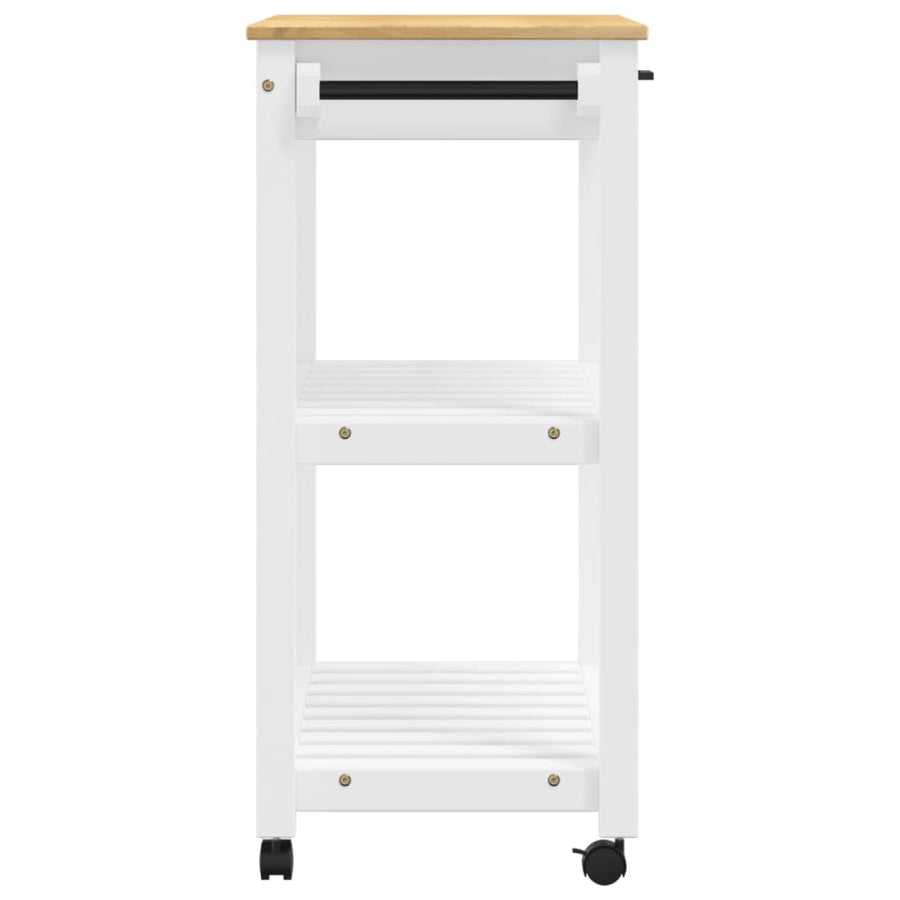 Keukentrolley Monza Massief Grenenhout 84 x 40 x 90 cm Wit