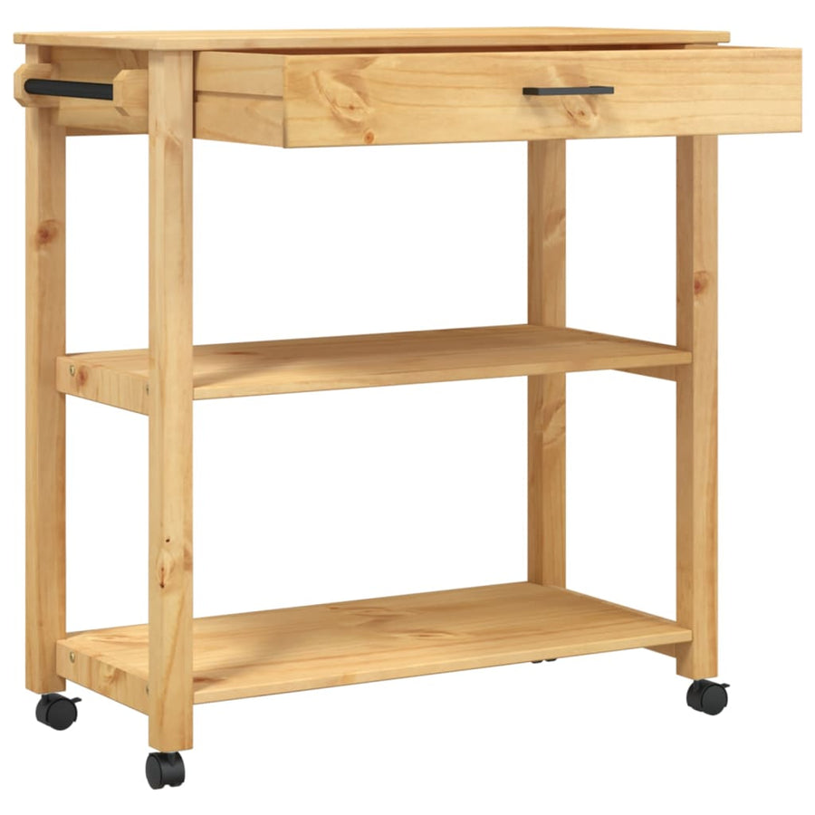 Keukentrolley Monza Massief Grenenhout 84 x 40 x 90 cm Bruin