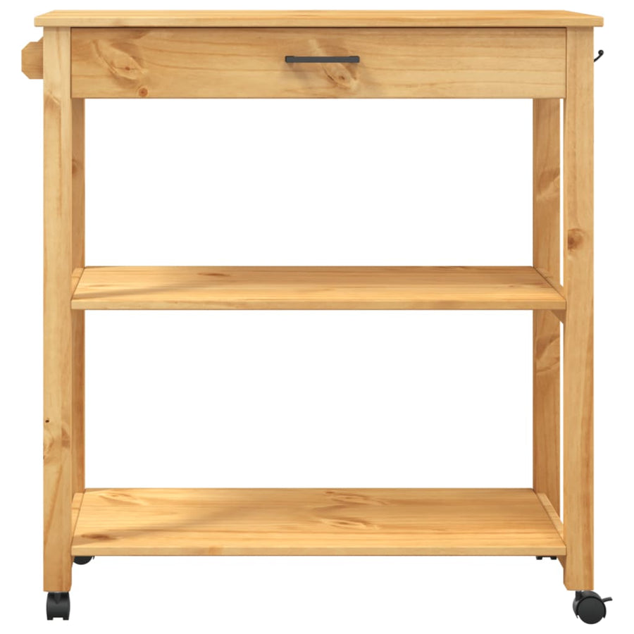 Keukentrolley Monza Massief Grenenhout 84 x 40 x 90 cm Bruin