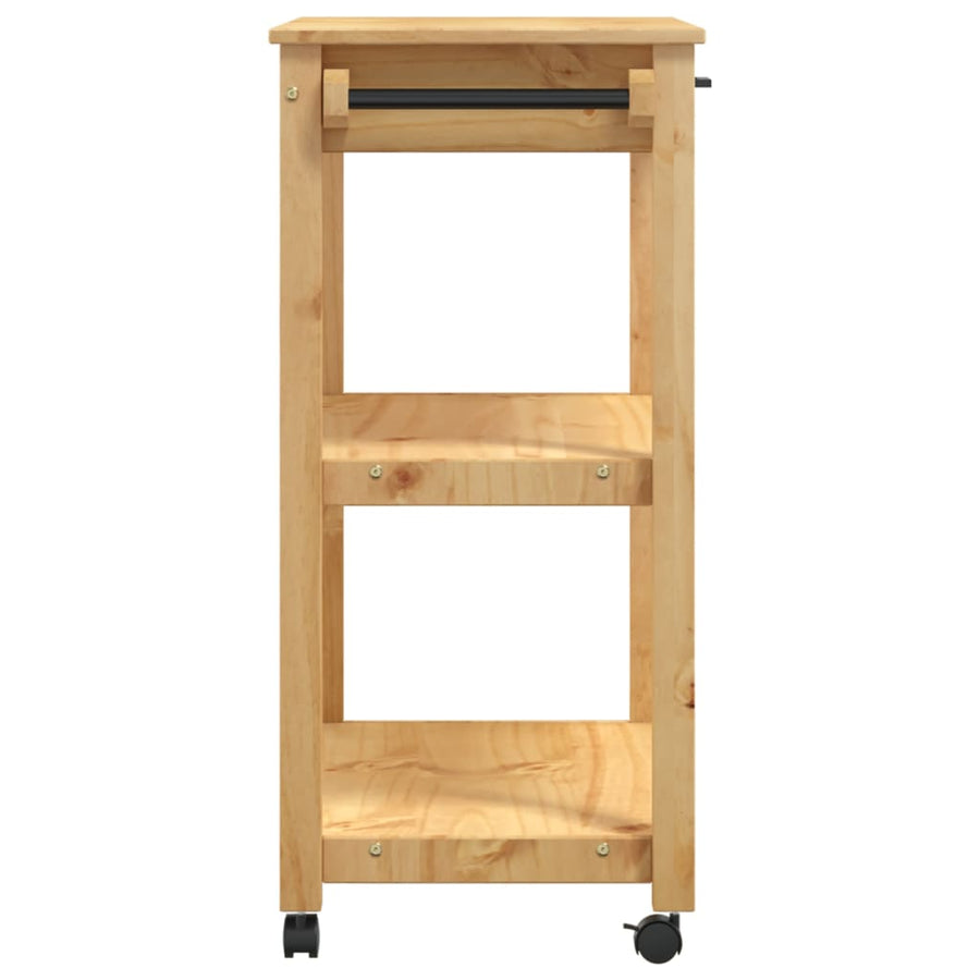 Keukentrolley Monza Massief Grenenhout 84 x 40 x 90 cm Bruin
