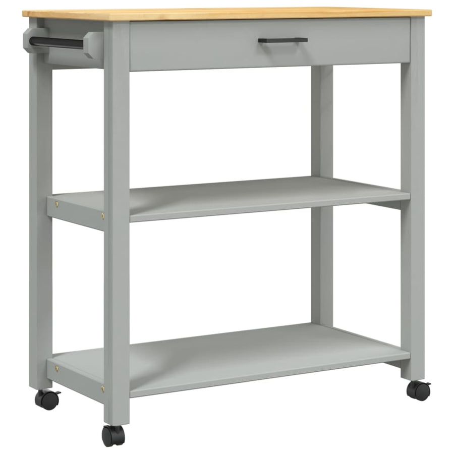 Keukentrolley Monza Massief Grenenhout 84 x 40 x 90 cm Grijs