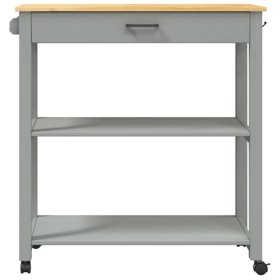 Keukentrolley Monza Massief Grenenhout 84 x 40 x 90 cm Grijs
