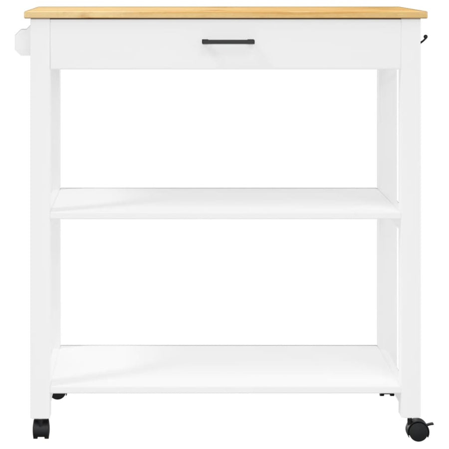 Keukentrolley Monza Massief Grenenhout 84 x 40 x 90 cm Wit