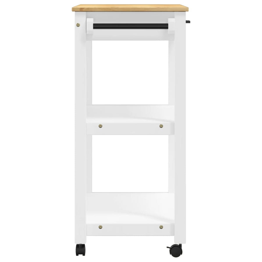 Keukentrolley Monza Massief Grenenhout 84 x 40 x 90 cm Wit