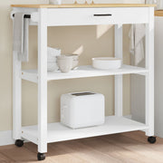 Keukentrolley massief grenenhout 84x40x88,5 cm
