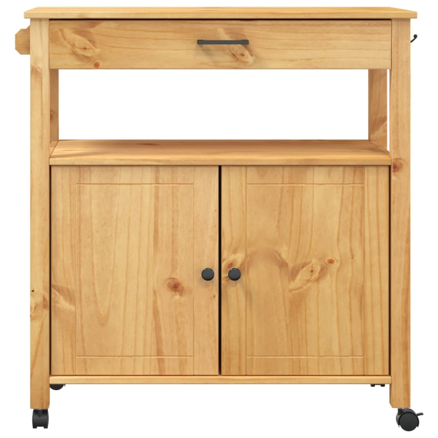 Keukentrolley Monza Massief Grenenhout 84 x 40 x 90 cm Bruin