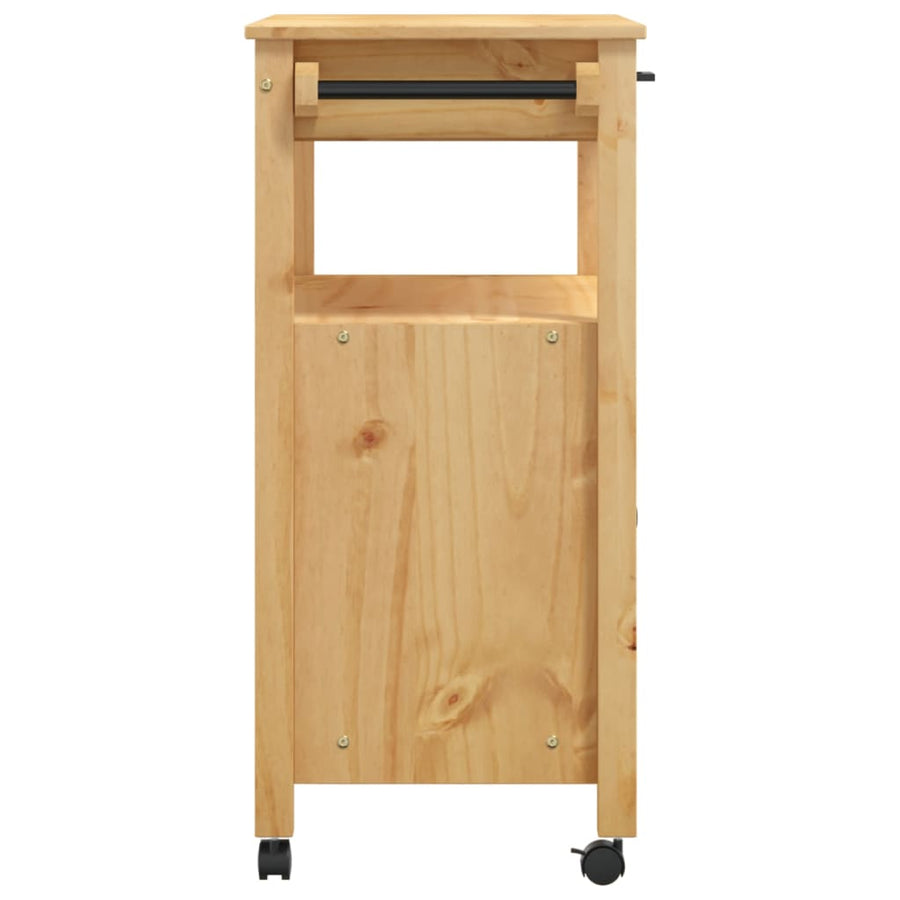 Keukentrolley Monza Massief Grenenhout 84 x 40 x 90 cm Bruin