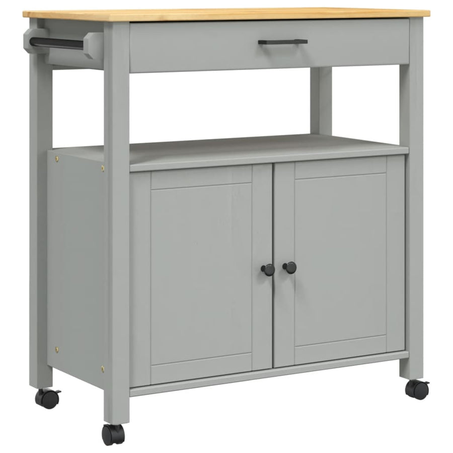 Keukentrolley Monza Massief Grenenhout 84 x 40 x 90 cm Grijs