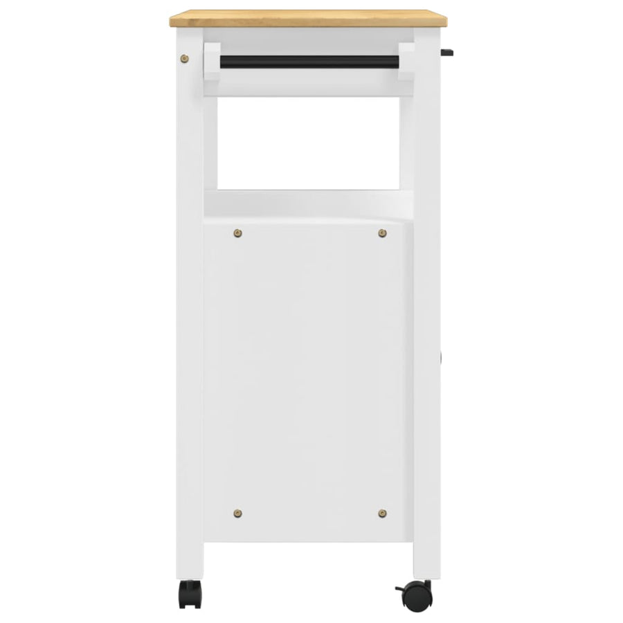 Keukentrolley Monza Massief Grenenhout 84 x 40 x 90 cm Wit