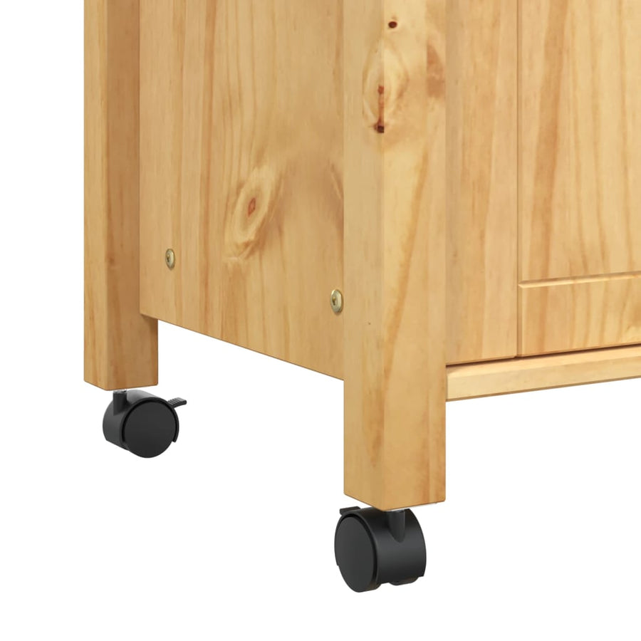 Keukentrolley Monza 84X40X90 Cm Massief Grenenhout Bruin