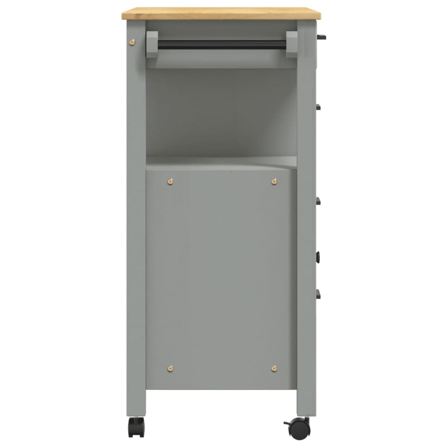 Keukentrolley Monza 84X40X90 Cm Massief Grenenhout Grijs