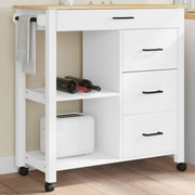 Keukentrolley Monza 84x40x90 cm massief grenenhout