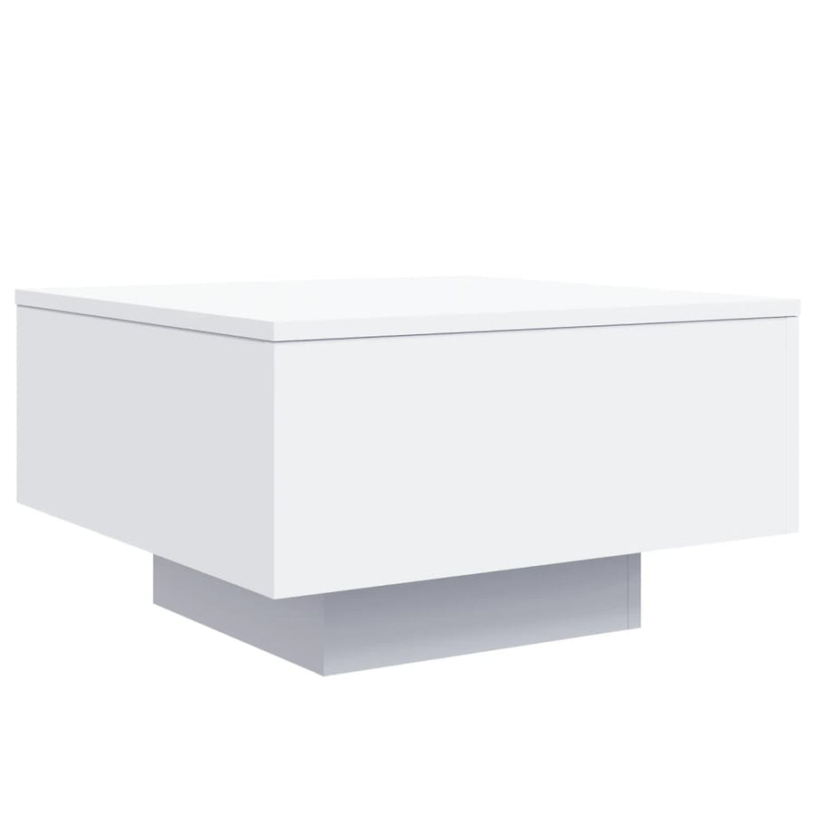 Salontafel Bewerkt Hout 55 x 55 x 31 cm Wit