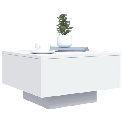 Salontafel Bewerkt Hout 55 x 55 x 31 cm Wit