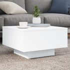 Coffee table 55x55x31 cm engineered wood white