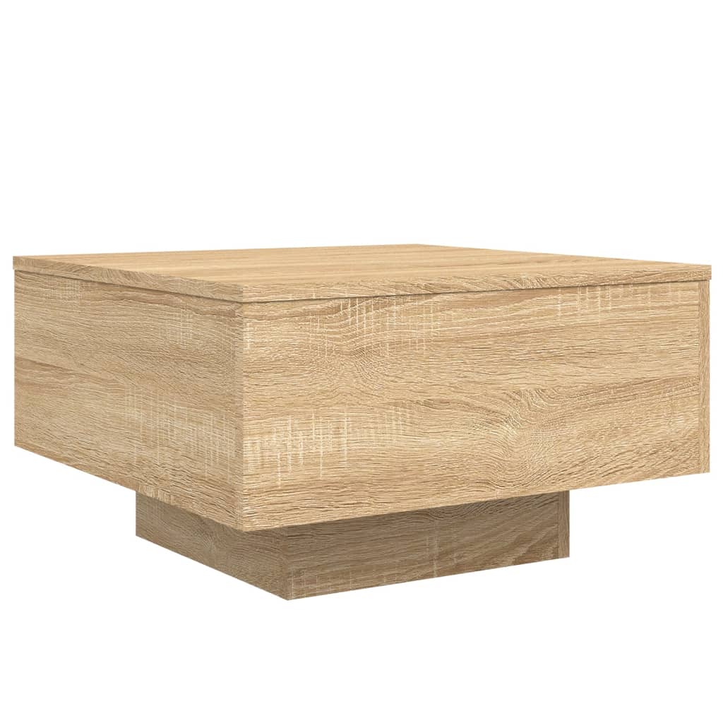 Salontafel 55x55x31 cm bewerkt hout sonoma eikenkleurig 55 x 55 x 31 cm Sonoma eiken
