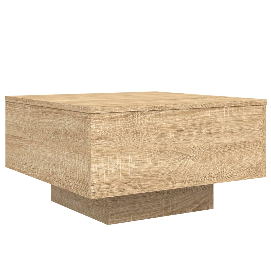 Salontafel 55x55x31 cm bewerkt hout sonoma eikenkleurig 55 x 55 x 31 cm Sonoma eiken