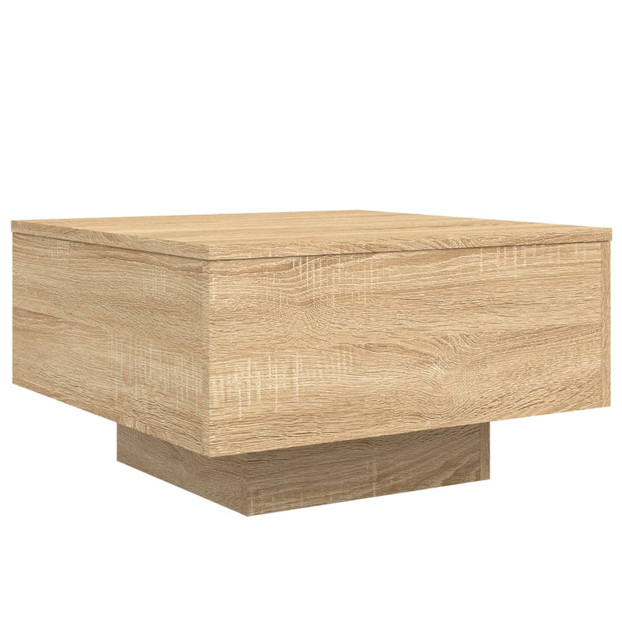 Salontafel 55x55x31 cm bewerkt hout sonoma eikenkleurig 55 x 55 x 31 cm Sonoma eiken