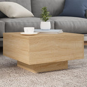 Salontafel 55x55x31 cm bewerkt hout sonoma eiken