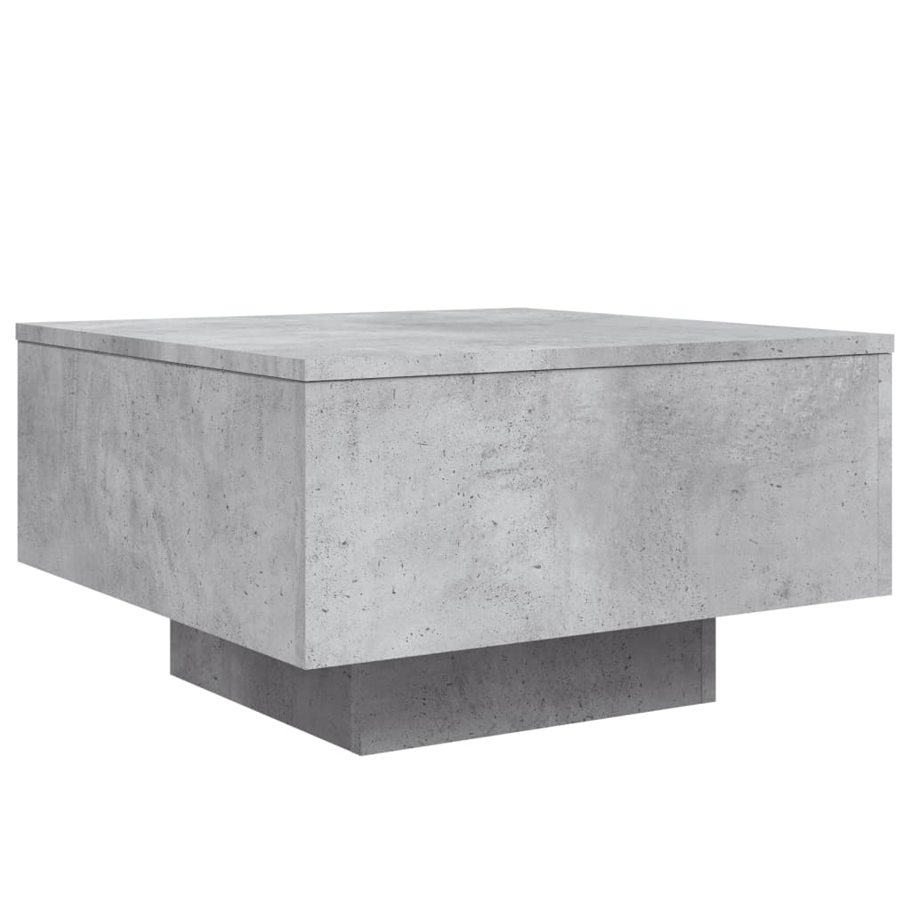 Salontafel Bewerkt Hout 55 x 55 x 31 cm Betongrijs