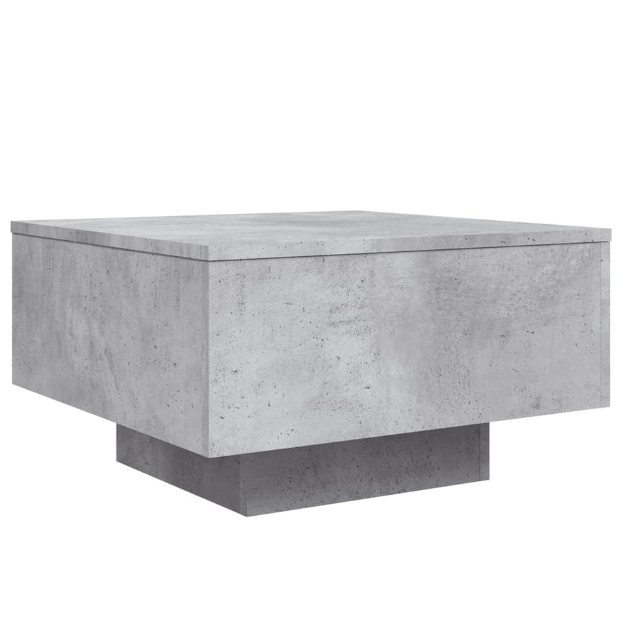 Salontafel Bewerkt Hout 55 x 55 x 31 cm Betongrijs