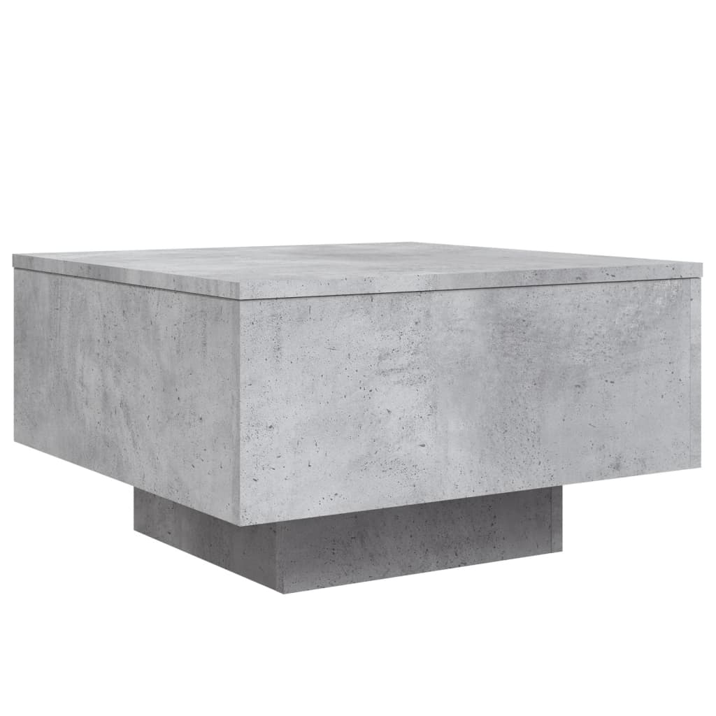 Salontafel Bewerkt Hout 55 x 55 x 31 cm Betongrijs