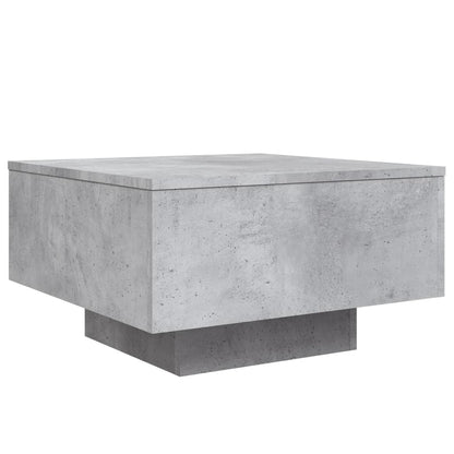 Salontafel Bewerkt Hout 55 x 55 x 31 cm Betongrijs