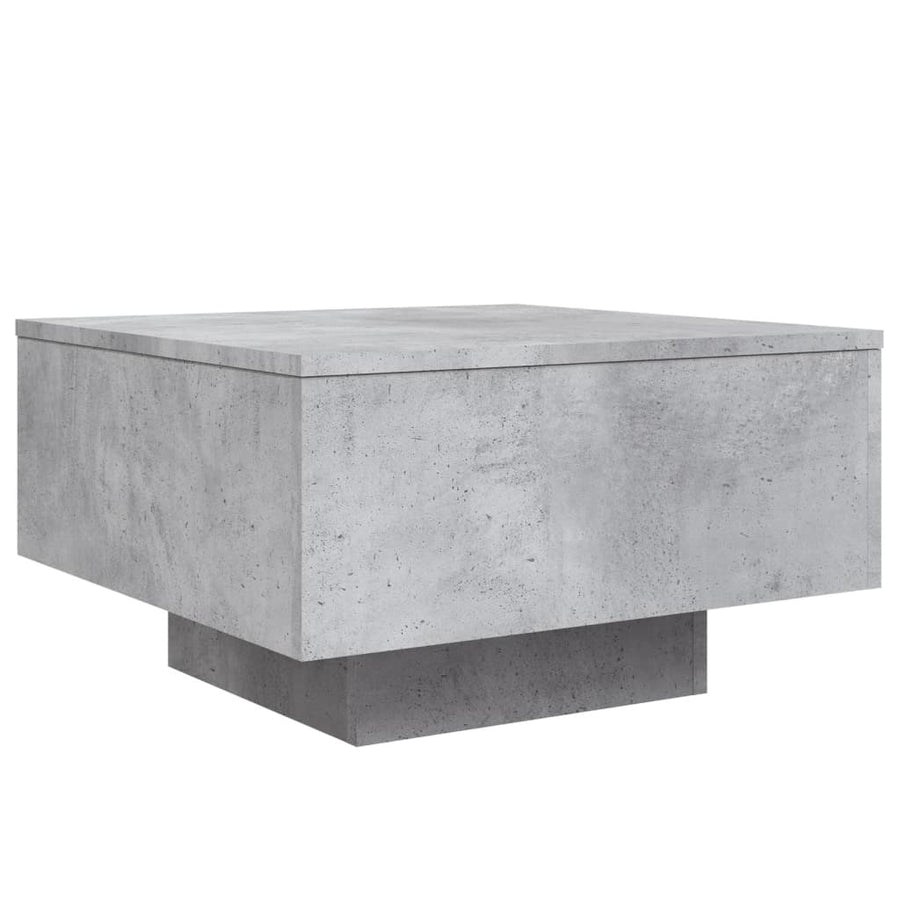 Salontafel Bewerkt Hout 55 x 55 x 31 cm Betongrijs