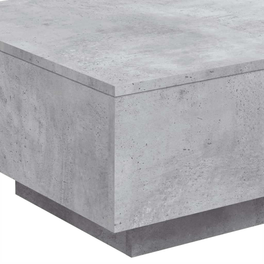 Salontafel Bewerkt Hout 55 x 55 x 31 cm Betongrijs