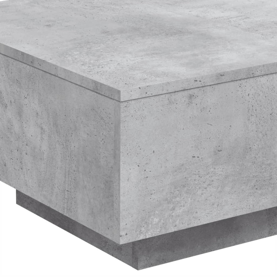 Salontafel Bewerkt Hout 55 x 55 x 31 cm Betongrijs