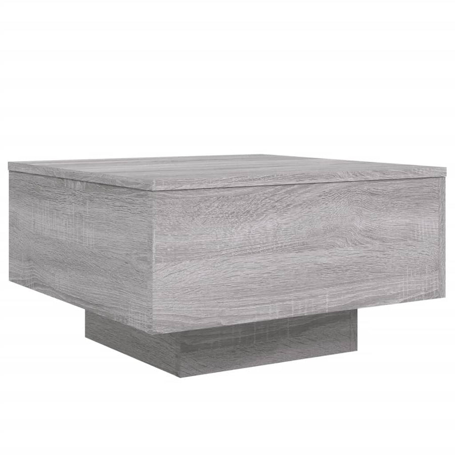 Salontafel 55x55x31 cm bewerkt hout grijs sonoma eikenkleurig 55 x 55 x 31 cm Grijs sonoma