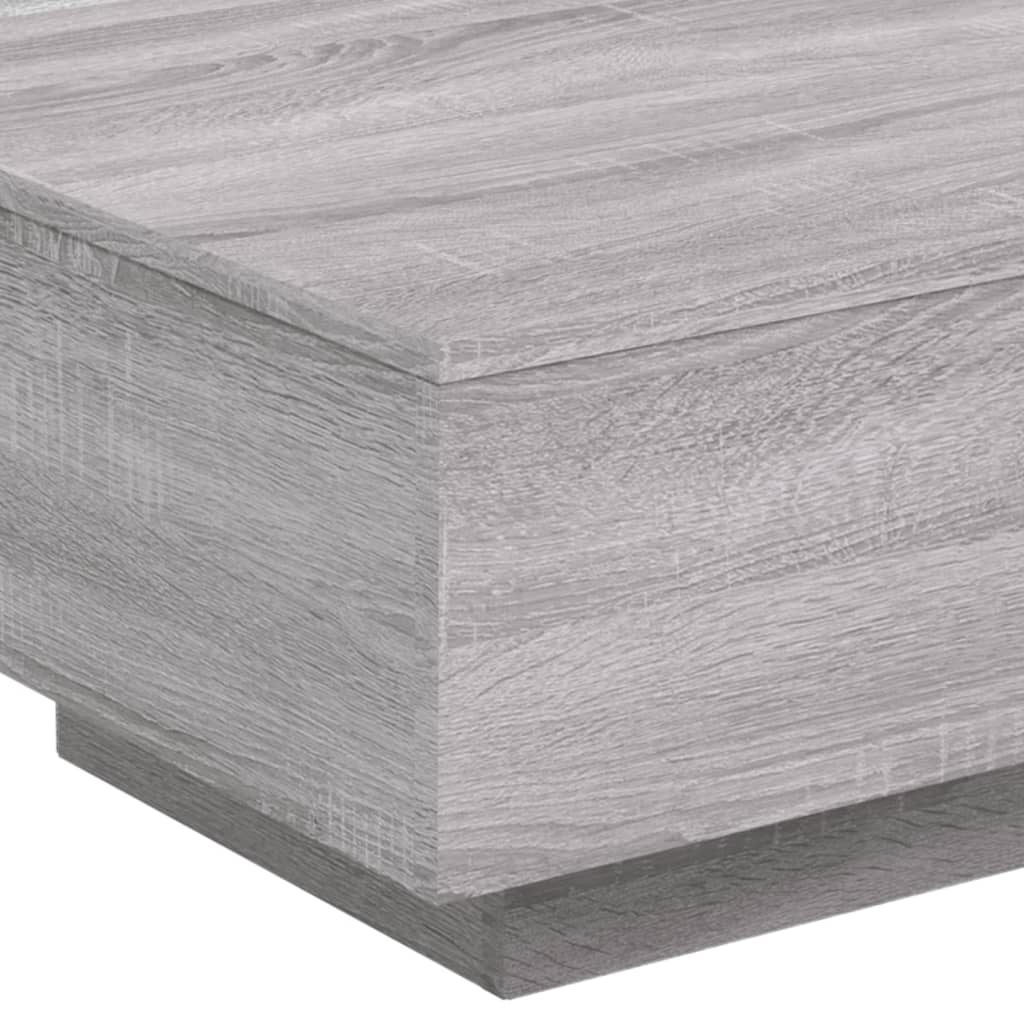 Salontafel 55x55x31 cm bewerkt hout grijs sonoma eikenkleurig 55 x 55 x 31 cm Grijs sonoma