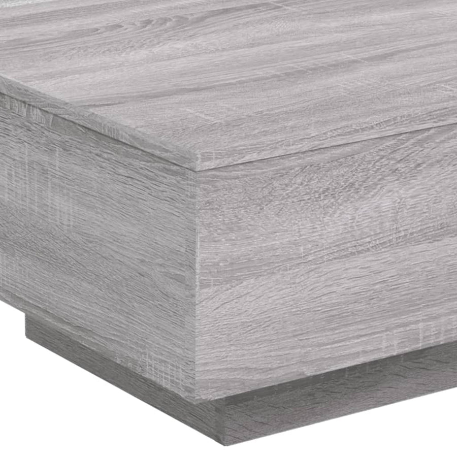 Salontafel 55x55x31 cm bewerkt hout grijs sonoma eikenkleurig 55 x 55 x 31 cm Grijs sonoma