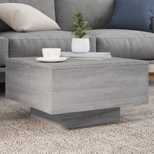 Salontafel 55x55x31 cm bewerkt hout grijs sonoma eikenkleurig 55 x 55 x 31 cm Grijs sonoma