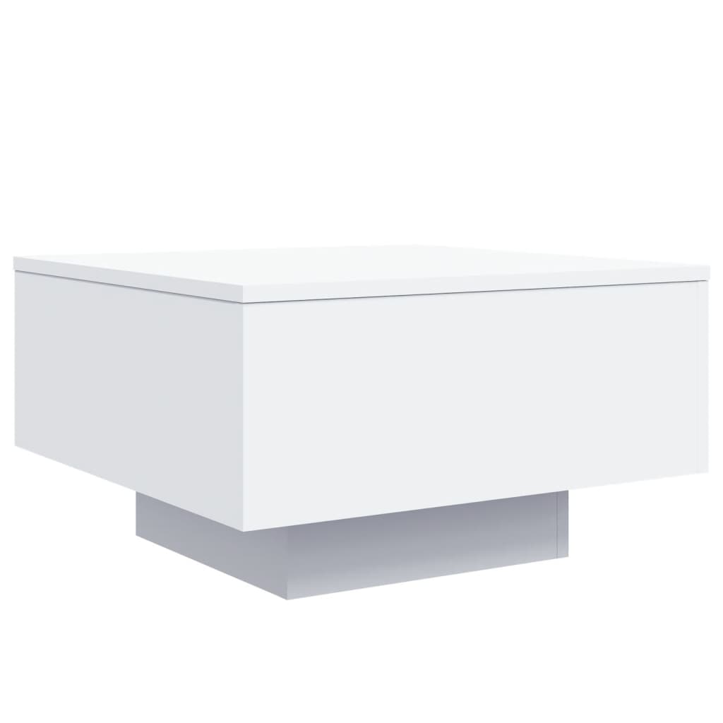 Salontafel Met Led-Verlichting 55 x 55 x 31 cm Wit