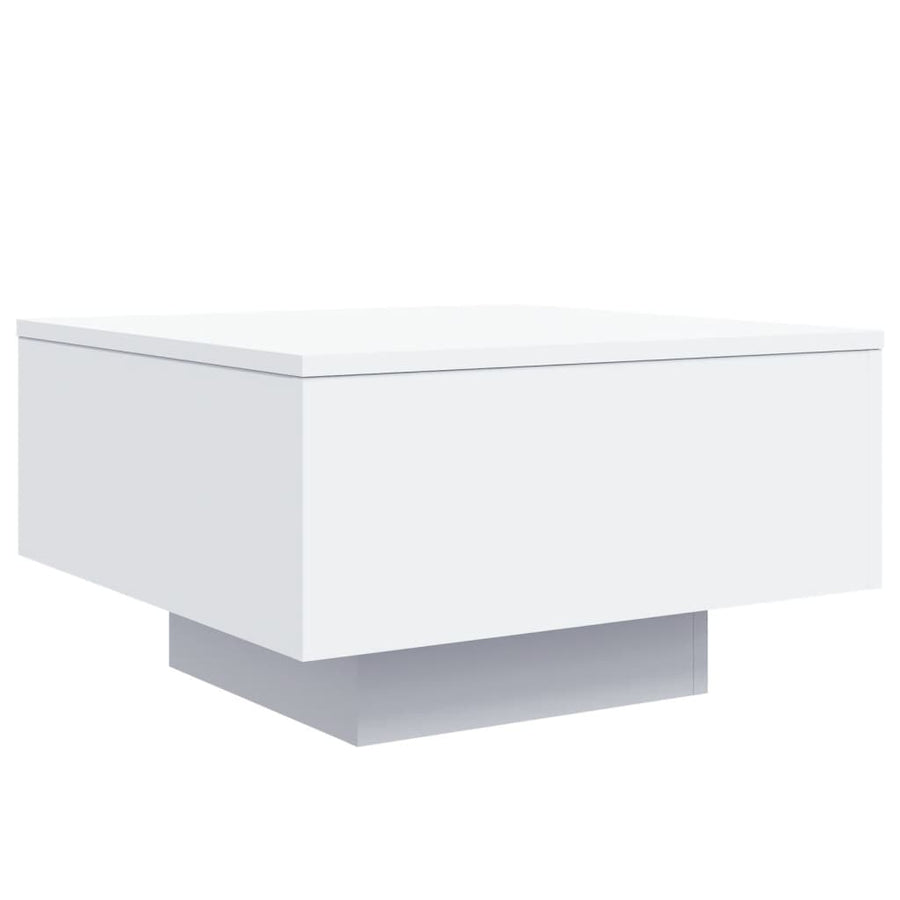 Salontafel Met Led-Verlichting 55 x 55 x 31 cm Wit