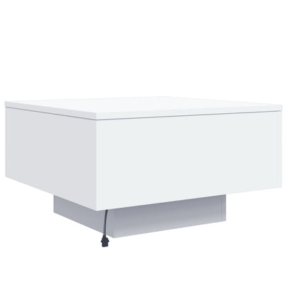 Salontafel Met Led-Verlichting 55 x 55 x 31 cm Wit