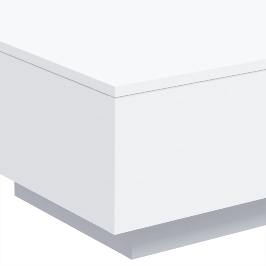 Salontafel Met Led-Verlichting 55 x 55 x 31 cm Wit