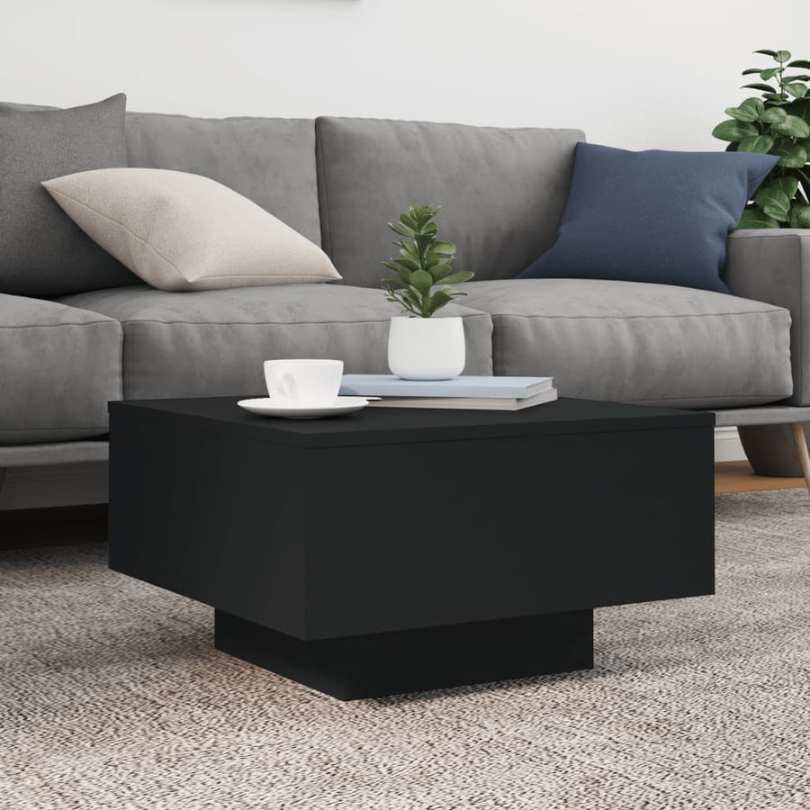 Salontafel Met Led-Verlichting 55 x 55 x 31 cm Zwart