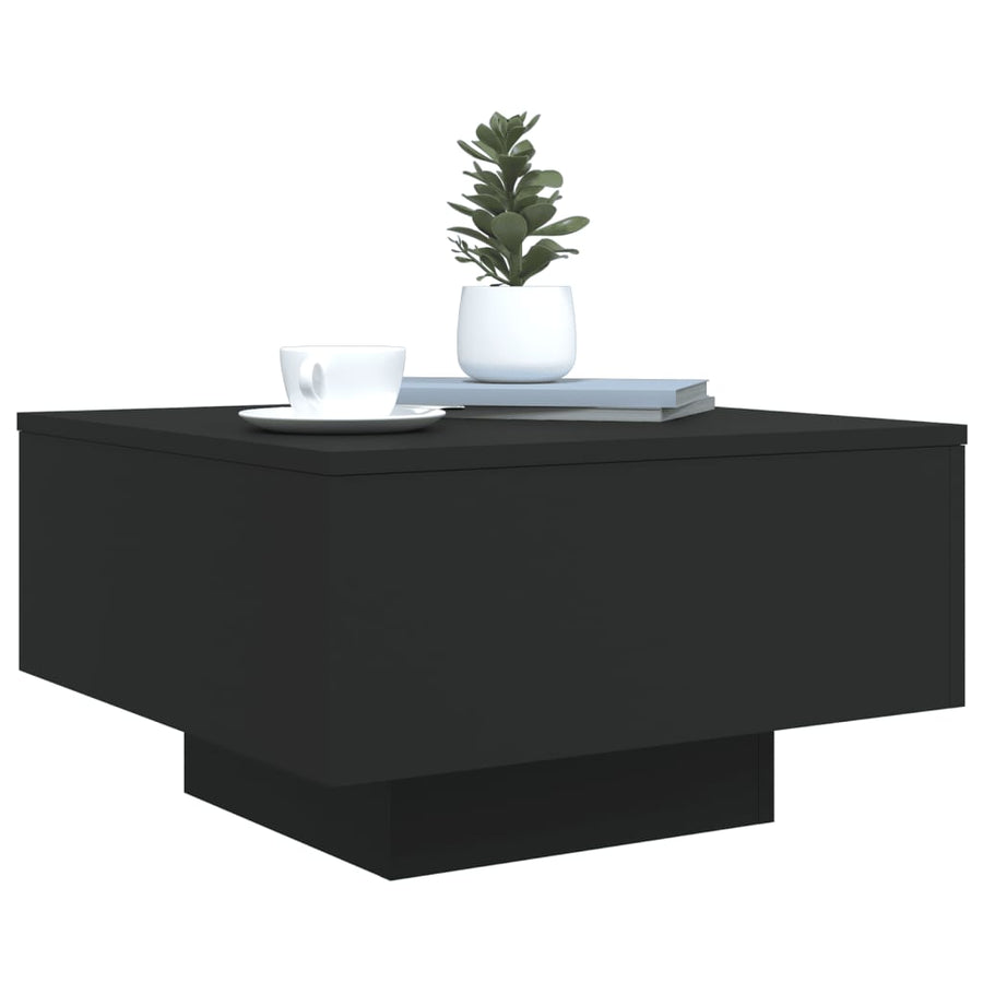 Salontafel Met Led-Verlichting 55 x 55 x 31 cm Zwart