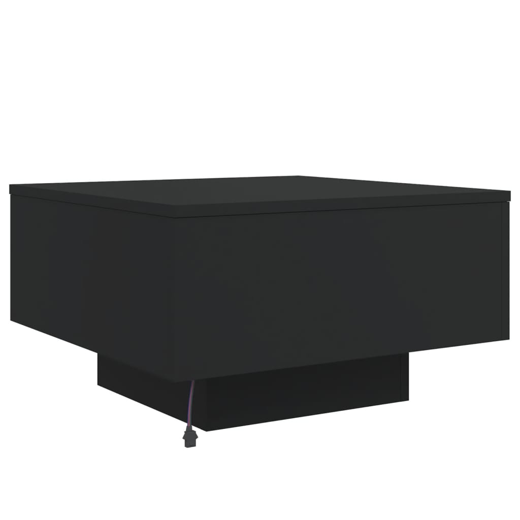 Salontafel Met Led-Verlichting 55 x 55 x 31 cm Zwart