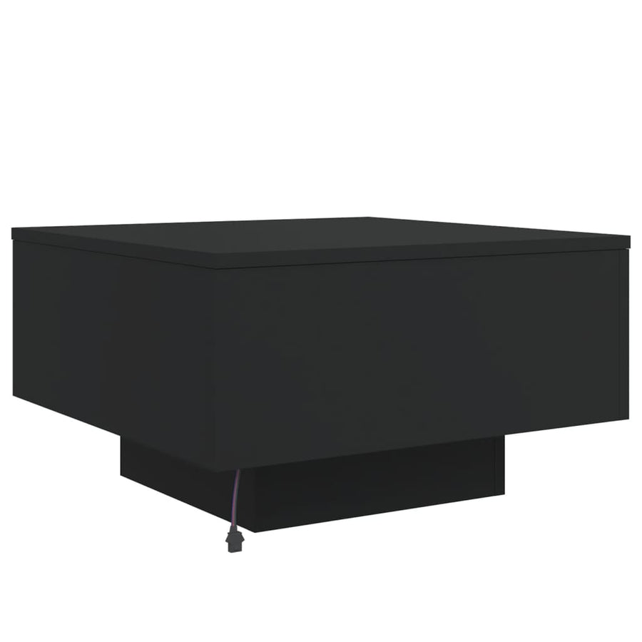 Salontafel Met Led-Verlichting 55 x 55 x 31 cm Zwart