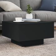 Salontafel 55x55x31 cm zwart LED