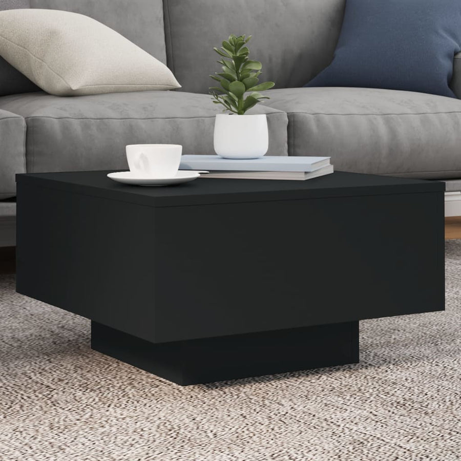 Salontafel Met Led-Verlichting 55 x 55 x 31 cm Zwart