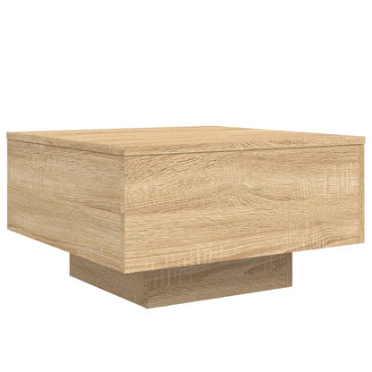 Salontafel Met Led-Verlichting Kleurig 55 x 55 x 31 cm Sonoma eiken