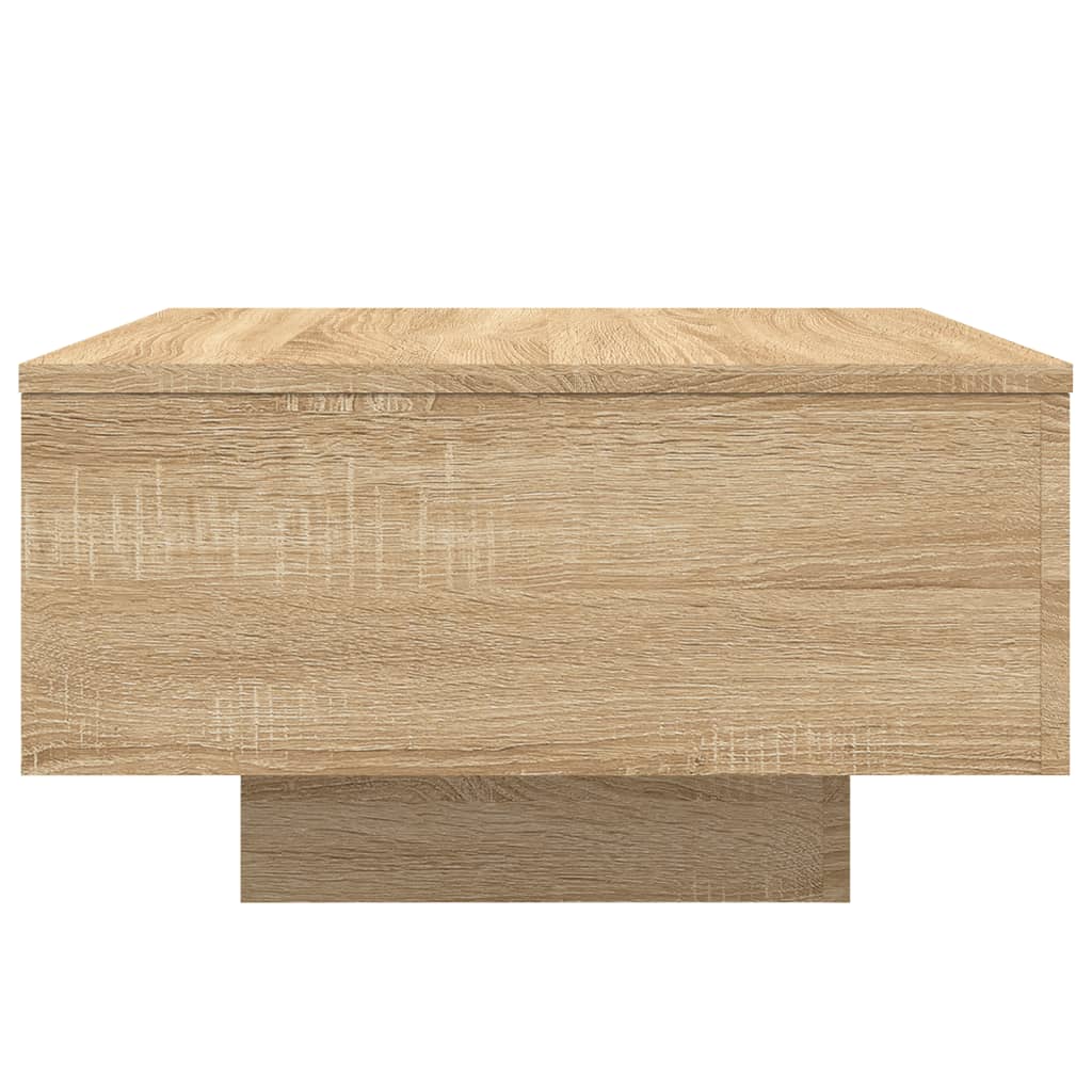 Salontafel Met Led-Verlichting Kleurig 55 x 55 x 31 cm Sonoma eiken